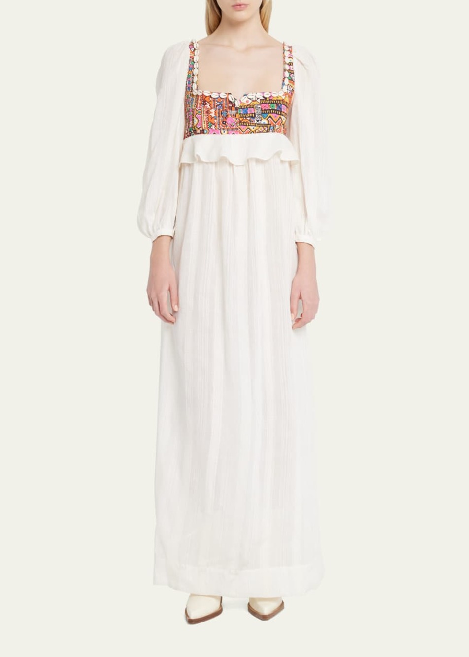 Alix Of Bohemia BiBi Hand Embellished Empire Waist Maxi Dress NWT